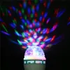 3W E27 RGB Bulb lighting Full Color LED Crystal Stage Light Auto Rotating Stage Effect DJ lamp mini Stage Light with Retail box