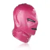 Bondage Mask Leather Headgear Full Head Harness Hood Eye Mouth Zipper Halloween Rollplay #R45