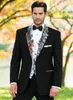 New Black and Camo Groom Tuxedos 2019 Notched Lapel Two Button Three outside pocket Slim Fit Business Men Suits Prom suit (Jacket+Pant +Bow)