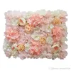 240x240cm Soie Rose Fleur Champagne rose de fleurs artificielles pour la décoration de mariage de mur de fleur de mariage romantique Backdrop Décore