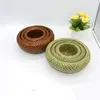 Fruitmand Bamboe Sets 3 Stks Geweven Bird's Nest Fruit Candy Snakes Organisatie Ronde Dubbellaags Picknick Food Organizer