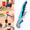 Stainless Steel Cork Screw Corkscrew MultiFunction Wine Bottle Cap Opener Double Hinge Waiters Corkscrew Wine Opener 100pcs