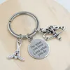 Nowy przylot stal nierdzewna klawisza kluczowy sport sport hokeja na hokeja na lodzie klawisza Keyring Hockey Lover Prezenty dla mężczyzn Kobiet Jewelry342c