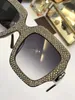 Groothandel-0048 Luxe zonnebril Grote frame elegante speciale ontwerper met diamantframe ingebouwde cirkelvormige lens Topkwaliteit MET CASE