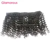 Glamour cambodgien cheveux humains couleur naturelle serré bouclés cheveux brésiliens armure 1 paquet pas cher péruvien indien malaisien bouclés extensions de cheveux