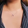 Mode gebogen halve maan hanger ketting goud zilver kleur kettingen voor vrouwen sieraden verjaardag