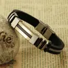 Stainless Steel 4 Colors Mens Leather Bracelets Silicone Fashion Charm Designer Bangle Rope Bracelets5925744