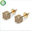 Gold Earrings Designer Stick for Men Women Cubic Zirconia Jewelry Hip Hop Accessories Iced Out Stud Earring170a