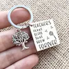 Teacher's Day Letter Stainless Steel Women Men Keychains Couple Lover Key Chains Key Ring Promotion Celebration Gift