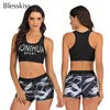 Vikionfly High Waist Bikini Set With Shorts Swimsuit Women 2020 Print Sport Swim Gym Push Up Swimwear Bathing Suit Plus Size XXL