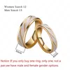 Titanium Stahlliebhaber Ehepaar Ringe Gold Ring Wellenmuster Hochzeit Versprechen für Männer Verlobungs Schmuckparty Geschenk