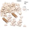 Mini Wooden Hearts Mixed Wood Heart Utsmyckning för bröllopshantverk som gör DIY Party Decoration 100PCS / Pack