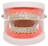 New Hip Hop Gold Gold Grillz Grades de baixo para baixo para a boca dental dentes punk tampas de cosplay jóias de rapper de dentes