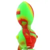 8 '' Rainha Tubulação de água de vidro Bong Tubos de silicone Rig Rig Bongs Fumar cachimbos com tigela