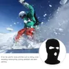 Black Knit 3 Hole Ski Mask Balaclava Motocycle Cycling Caps Hat Full Face Shield Beanie Cap Snow Winter Warm3396878