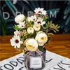 Rose Artificial Flower 12 Heads Bouquet Flower for Wedding Home Birthday Party Decoration Fake Flower Fall Indoor Flowers Decoration Gifts