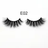 Nya minkfransar 3d mink ögonfransar 100% grymhet fria fransar handgjorda återanvändbara naturliga ögonfransar Populära falska Eeye Lashes Makeup e-serien
