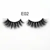 New Mink Lashes 3D Mink Eyelashes 100% Cruelty free Lashes Handmade Reusable Natural Eyelashes Popular False Eeye Lashes Makeup E series