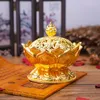 Alloy Hollow Incense Burner Aromaterapy Furnace Lotus Shaped Incense Burner Home Alloy Antik Rökelse Burners 6 Mönster