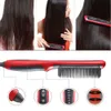 EU Plug Electric Hair Straightener Durable Straight Hair Comb Brush LCD Heated Ceramic Straightening Brush4724727