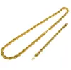 أزياء الهيب هوب الذهب تويست سلسلة قلادة موضة الذهب الفضة تويست سلسلة مجموعة مجوهرات سوار قلادة