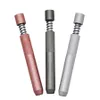 Portable Metal One Hitter 78MM Aluminum Smoking Herb Pipe Cigarette Dugout Pipes Tobacco Herb Pipe Accessories