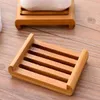 Natural Bamboo Soap Dishes Tray Holder Badrum Svål Rack Plate Box Container1944330