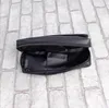 Novo preto brilhante único balde saco duplo-botão zipper acessórios para tubos bolsa de dupla camada portátil