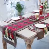 Tabela Runner Innovative Partido Crafts NOVO Decorações de Natal algodão e linho Toalha de Mesa Printed Bandeira Dinner Table Decor Interior