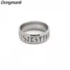 Punk Fashion Style Antique Retro Male Jewelry Viking Ring Female Black Amulet Vintage Norse Rune Rings For Women8802488