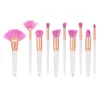 Mode Belle Pinceaux de maquillage rose mis 10pcs outils pour fard à paupières blush fondation cosmétiques manche en bois tête de brosse en nylon doux DHL gratuit