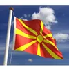 Mazedonien-Flagge, Banner, 90 x 150 cm, MKD-Landesflagge, 91 x 152 cm, Nationalflaggen von Mazedonien, jeder Stil, zum Aufhängen, für den Innen- und Außenbereich