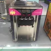 Commercial Color Ice Cream Machine for Restaurants Ice Cream Business Three Heads with Universal Wheels 220V Digital Control System