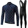 Morvelo Long Sleeve Men 2018 Proチームサイクリングジャージーパンツセットサイクリング服ロードバイクジャージー自転車服ビブパンツスーツ