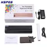 HSPOS 2019 Fabriksförsörjning A4 Handheld Thermal Printer Support Dokument Foto Tatuering Utskrift HS-P4U / T