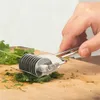 Roestvrijstalen ui chopper slicer knoflook koriander cutter koken gereedschap