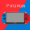 X12 PLUS لعبة فيديو 7INCH LCD مزدوجة الكرسي الهزاز المحمولة المحمولة ريترو حدة تحكم لعبة فيديو MP5 لاعب لGBA SFC MD الألعاب ألعاب ريترو