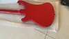 4 Saiten Bright True Red 4003 E-Bass, schwarze Hardware, Hals durch Korpus, Dual-Ausgang, Ric China Bass5357740