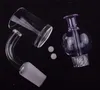 Terp Pearl Cyclone Spinning Carb Cap이있는 5mm 하단 석영 Banger 석영 Domeless 못 10mm 14mm 18mm dab rig 수도관 용