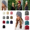 Kvinnors nya turban vinter stickad turban cap bohemian knuten hijab muslim hatt varm turban dc983