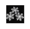 30pcs / lot 11cm Ornement de Noël Ornement blanc Plastique Blanc Christmas Snowflake Tree Fenêtre Décorations de Noël