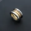 Anel de unha de luxo de alta qualidade design anéis de aço de titânio presente de dia dos namorados para homens e mulheres266b