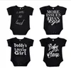 Pasgeboren Rompertjes Baby Letter Gedrukt Jumpsuits Jongens Meisjes Zomer Korte Mouw Onesies Baby Katoen Soft Bodysuit Klim Kleding PY633