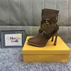 Boots Autumn 2019 High Heel Winter Boots Brown Women Boots New Collection