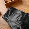 iEFiEL Fashion Sexy Womens Nightclub Dance Shorts Shiny Faux Patent PU Leather Short Slim Hot Dance Clubwear Mini Shorts 2020