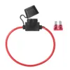 Freeshipping 10pcs DC 12V 40A Standard Blade Inline Fuse Holder Splash Proof for Car Bike