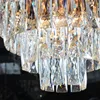 Moderne Hanglampen Goede Kwaliteit K9 Crystal Kroonluchters Vering Binnenverlichting Armaturen Opknoping Luster voor Restaurant American Style Home Lights