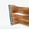 Invisible Skin Weft Attacher le ruban dans l'extension de cheveux humains Facile à porter Personnalisation du client VIP 10 pièces 50g # 18 18 pouces