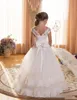 겸손한 꽃 파는 소녀는 긴 2019를 복장시킨다 Wedding Lace Primer comunion Dress for Wedding Party 소녀 가운 mariage fille