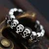 New Rings US Size 7-9 Gothic Lot Skull ring Vintage Biker Men's Black Punk Stainless Steel Ring Jewelry For Men Women Lovers